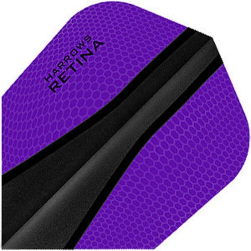 HARROWS - RETINA X - STANDARD No.6 - DARTS FLIGHTS - PURPLE/BLACK