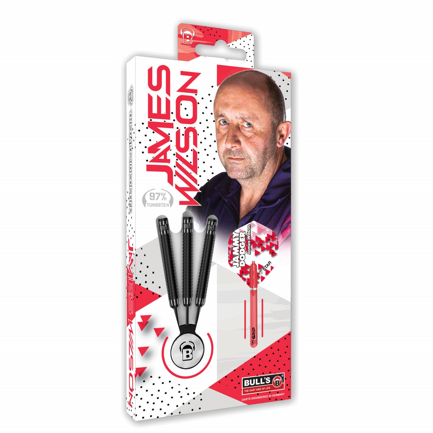 BULL'S - JAMES WILSON - 97% - STEEL TIP DARTS - 22g/24g