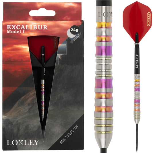 LOXLEY - EXCALIBUR  1 - STEEL TIP DARTS - 95% - 22g/24g