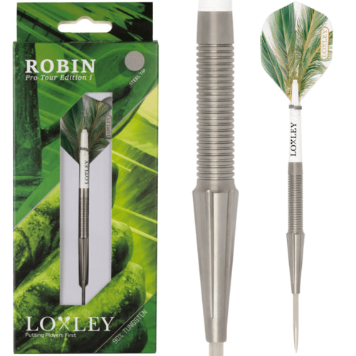 LOXLEY - ROBIN - PRO TOUR MODEL  1 - STEEL TIP DARTS - 90% - 21g/23g/25g