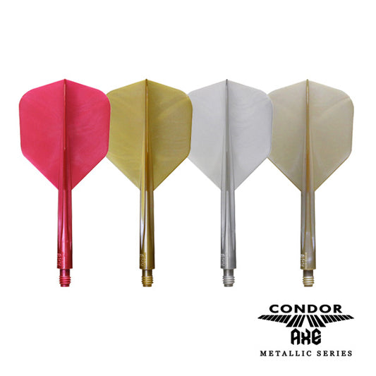 CONDOR - Condor AXE 'METALLIC' Integrated Flights - SMALL - GOLD/CH GOLD/RED/PEARL SILVER