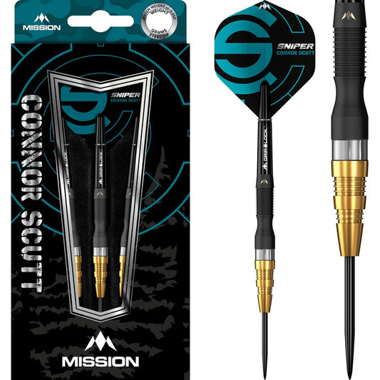 MISSION - CONOR SCUTT - V1 - STEEL TIP DARTS - 95% - 22g/24g