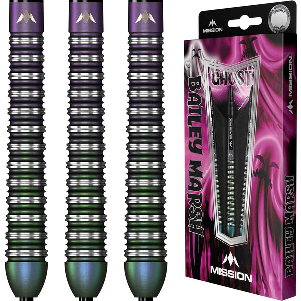 MISSION - BAILEY MARSH - Steel Tip Darts - Coral PVD Coating - 90% - 23g/25g