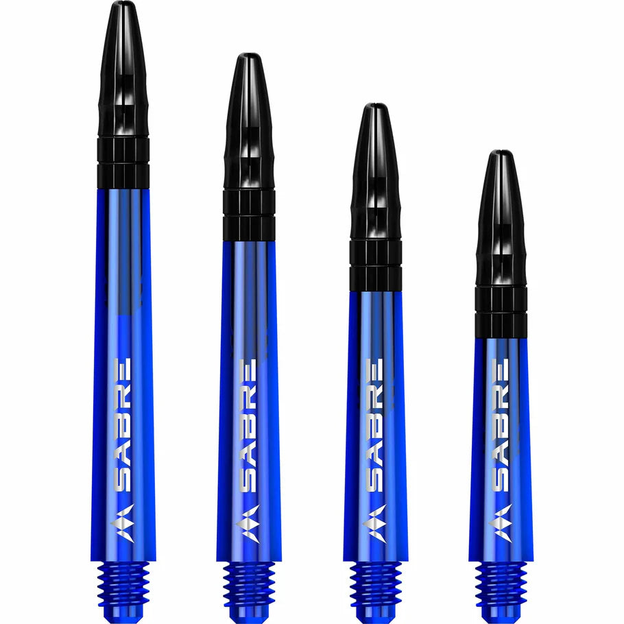 MISSION - SABRE SHAFTS - POLYCARBONATE DARTS STEMS/SHAFTS - BLUE/BLACK TOP