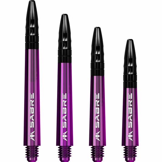 MISSION - SABRE SHAFTS - POLYCARBONATE DARTS STEMS/SHAFTS - PURPLE/BLACK TOP