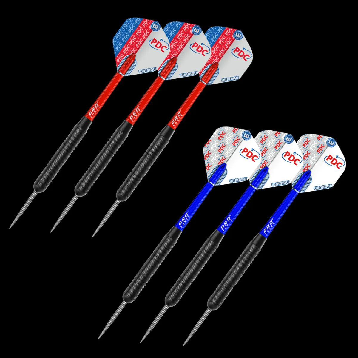 WINMAU - BLADE 6 + BLUE PDC SURROUND SET - INC. 2 x DARTS & TOE LINE