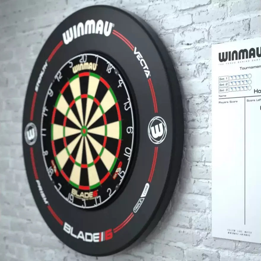 WINMAU - BLADE 6 & SURROUND SET - INC. 2 x DARTS & TOE LINE