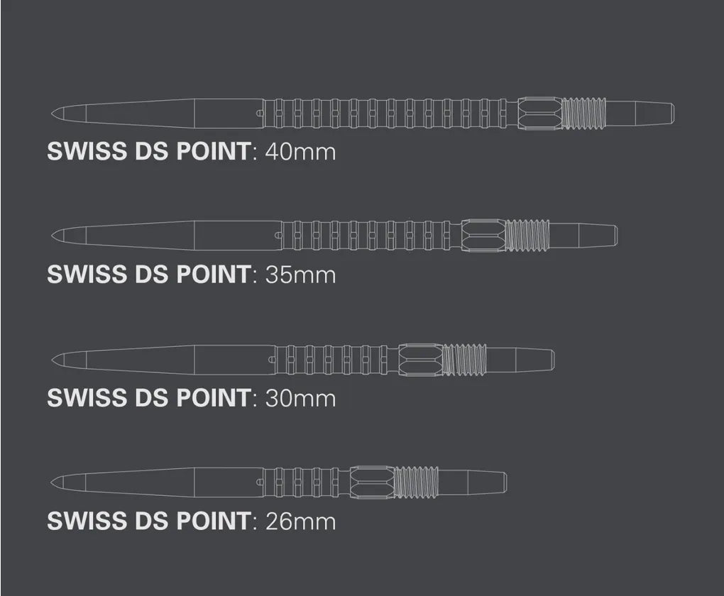 TARGET SWISS POINTS -  'DS' - REPLACEMENT/SPARE SWISS POINTS - 26mm/30mm/35mm/40mm