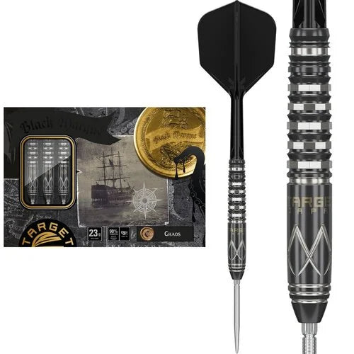 TARGET JAPAN - BLACK MARQUE - CHAOS - SWISS POINT DARTS - 90% - 23g