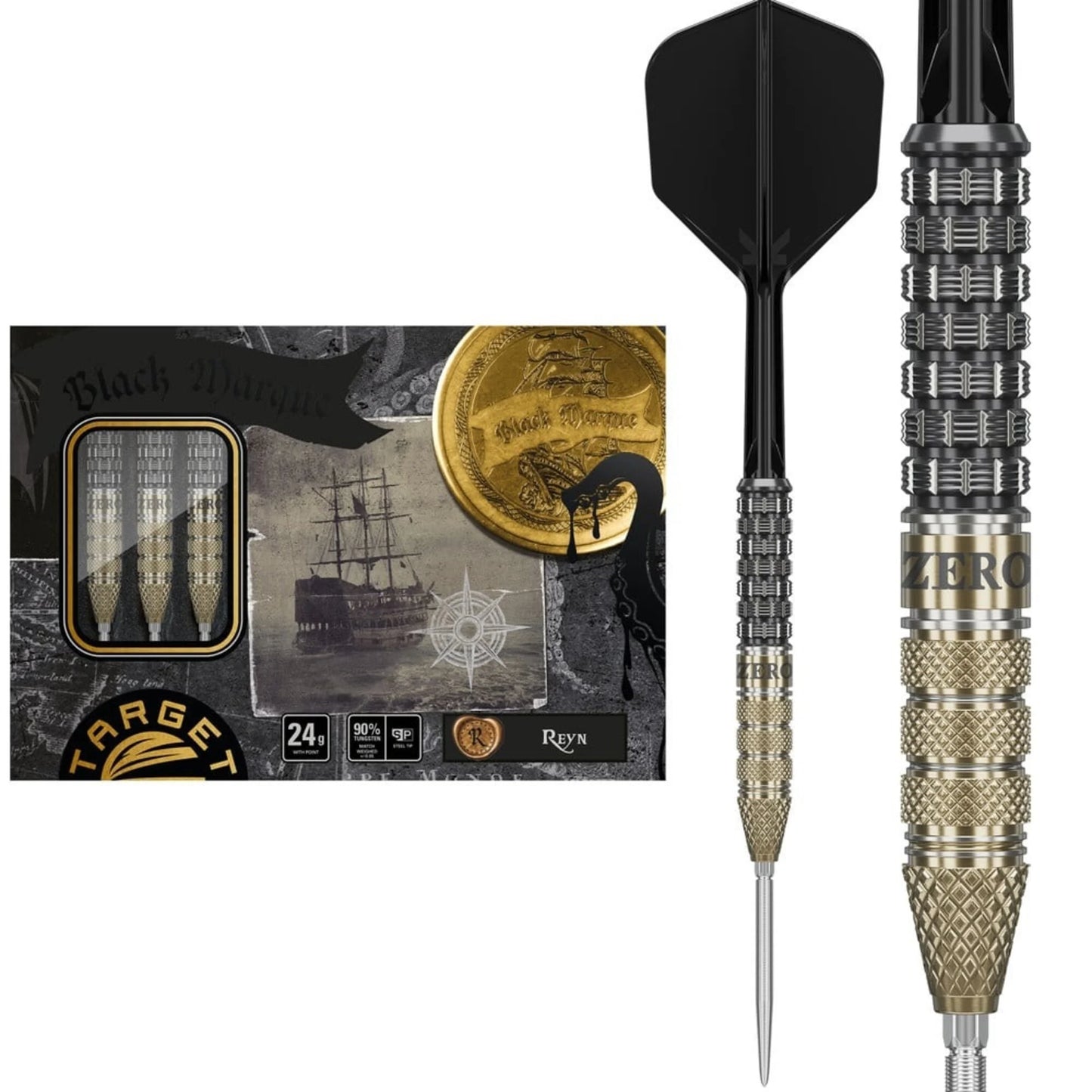 TARGET JAPAN - BLACK MARQUE - REYN - SWISS POINT DARTS - 90% - 24g