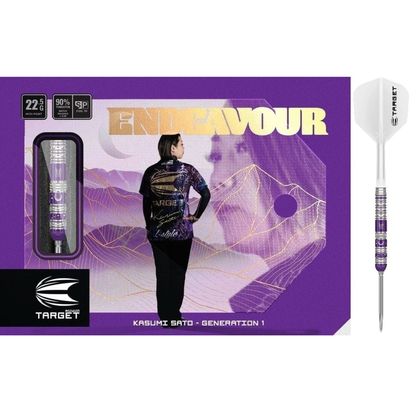 TARGET JAPAN - KASUMI SATO - ENDEAVOUR - G1 - SWISS POINT DARTS - 90% - 22.5g