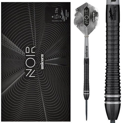 UNICORN - GARY ANDERSON - NOIR - PHASE 6 - STEEL TIP DARTS - 90% - 21g/22g/23g/24g/25g