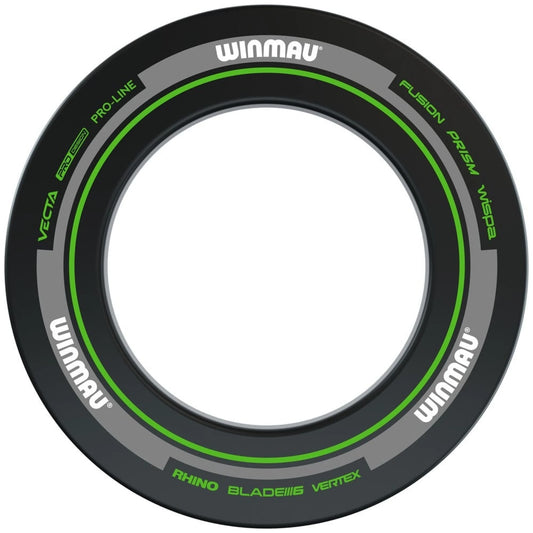 WINMAU - ADVANCE - DARTBOARD SURROUND BY WINMAU - BLACK/GREEN