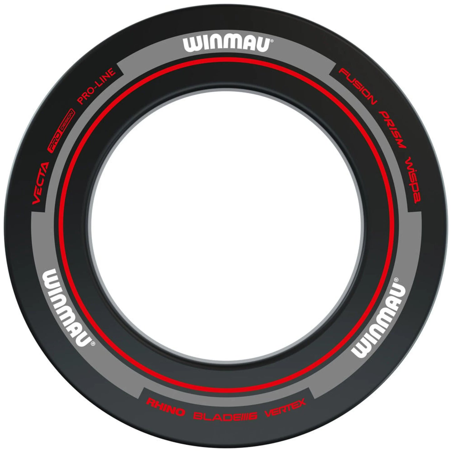 WINMAU - ADVANCE - DARTBOARD SURROUND BY WINMAU - BLACK/RED