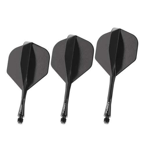 WINMAU - WINMAU FUSION - BLACK - STANDARD (No.2)- INTEGRATED FLIGHTS - BLACK